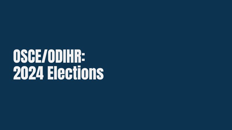 Voters Had to Cast Their Votes in an Environment That Created Fear of Political Retribution – OSCE/ODIHR Assesses 2024 Parliamentary Elections