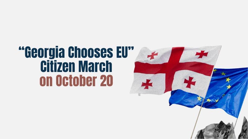 On October 20, citizens will march in Tbilisi: “Georgia Chooses the EU”